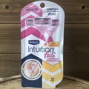 SCHICK Intuition F.A.B. Disposable Razors 3 pack NEW Damaged Packaging
